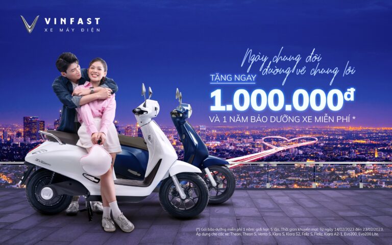 Valentine 2023: “Ngày chung đôi – Đường về chung lối” cùng xe máy điện VinFast
