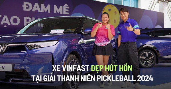 Xe VINFAST đẹp hút hồn cổ động viên tại giải Pickleball Thanh Niên