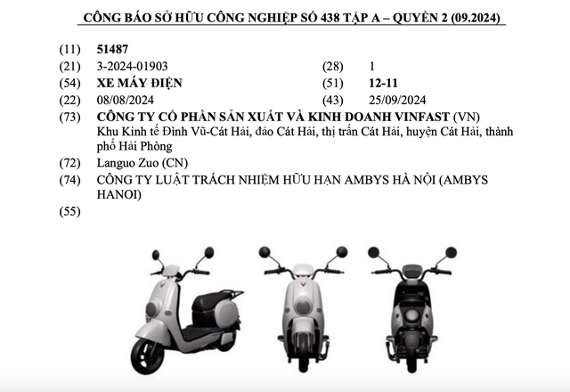 VinFast đăng ký bản quyền thiết kế, rục rịch trình làng hai mẫu xe máy điện mới- Ảnh 1. VinFast đăng ký bản quyền thiết kế, rục rịch trình làng hai mẫu xe máy điện mới- Ảnh 1.